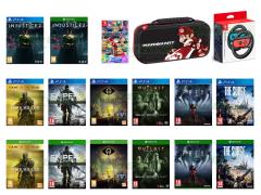 Injustice 2, Dark Souls III The Fire Fades GOTY Ed, Sniper Ghost Warrior 3, Little Nightmares, Mario Kart 8 Deluxe, Prey, Outlast Trinity, The Surge